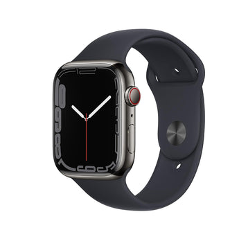 Refurbished Apple Watch Series 7 - 41mm Graphite Stainless Steel Case with Black Sport Band