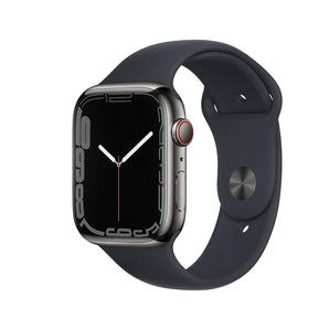 Refurbished Apple Watch Series 7 - 45mm Graphite Stainless Steel Case with Black Sport Band