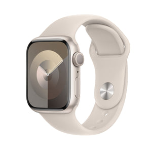 Refurbished Apple Watch Series 9 - 41mm Starlight Aluminium Case with White Sport Band
