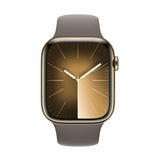 Refurbished Apple Watch Series 9 - 41mm Gold Stainless Steel Case with White Sport Band