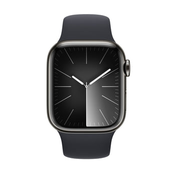 Refurbished Apple Watch Series 9 - 41mm Graphite Stainless Steel Case with Black Sport Band