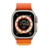 Refurbished Apple Watch Ultra - 49mm Natural Titanium Case with Orange Alpine Loop Band