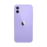 Refurbished iPhone 12 mini in Purple with 12MP camera system.