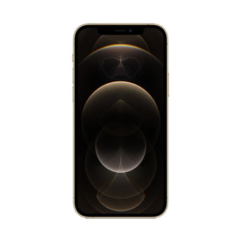 Refurbished iPhone 12 Pro Max Gold with Super Retina XDR display.