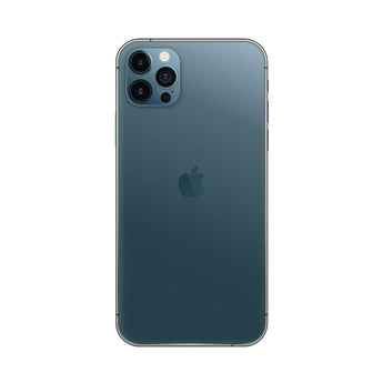 Refurbished iPhone 12 Pro Pacific Blue with Super Retina XDR display.