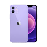 Refurbished iPhone 12 Purple with HDR camera and Super Retina XDR display.