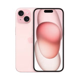 Refurbished iPhone 15 Plus Pink with large 6.7-inch display and dual-camera system.