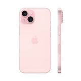 Refurbished iPhone 15 Plus Pink with 6.7" display and 48MP dual-camera system.