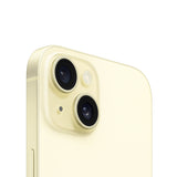 Refurbished iPhone 15 Plus Yellow with dual 48MP cameras and 6.7-inch display.