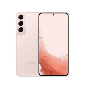 Refurbished Samsung Galaxy S22 in Pink Gold with 75-point quality check.