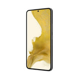 Refurbished Samsung Galaxy S22+ in Phantom Black with 75-point quality check assurance.