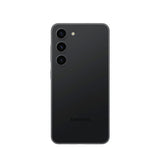 Refurbished Samsung Galaxy S23 in Phantom Black, featuring a sleek design and vibrant display.