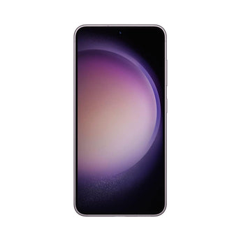 Refurbished Samsung Galaxy S23+ in lavender with large display.