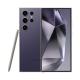 Refurbished Samsung Galaxy S24 Ultra in Titanium Violet with advanced camera system.