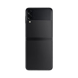 Refurbished Samsung Galaxy Z Flip3 in Phantom Black, compact design.